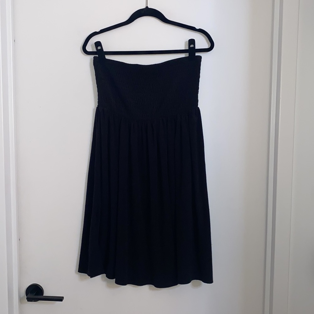 Torrid Black Terry Cloth Smocked Beach Tube Dress - Picture 4 of 6